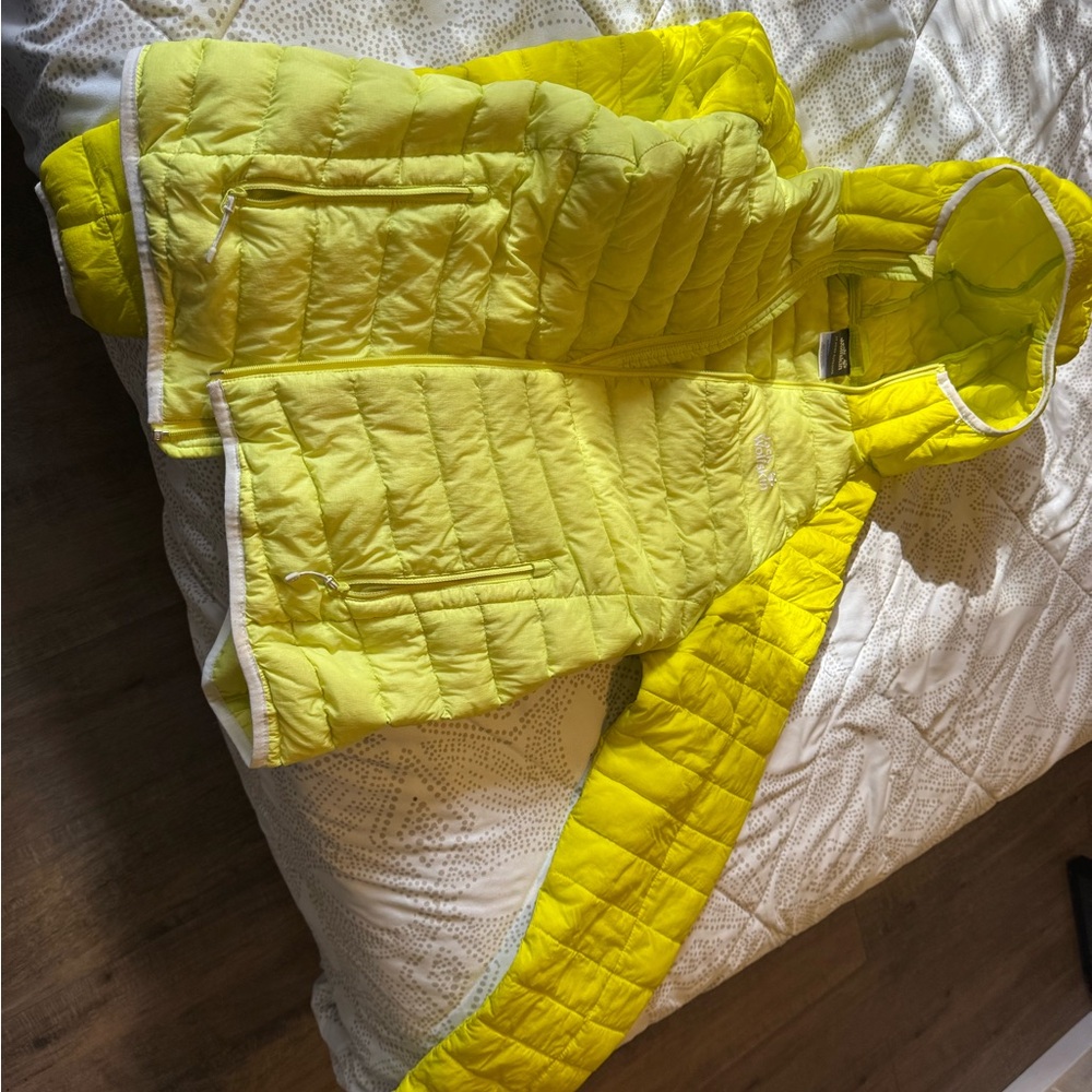 Down yellow high vis.  Fibercloud Down Jacket